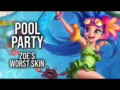 Pool Party Zoe just isn't fun enough for the character || skin quick review #shorts