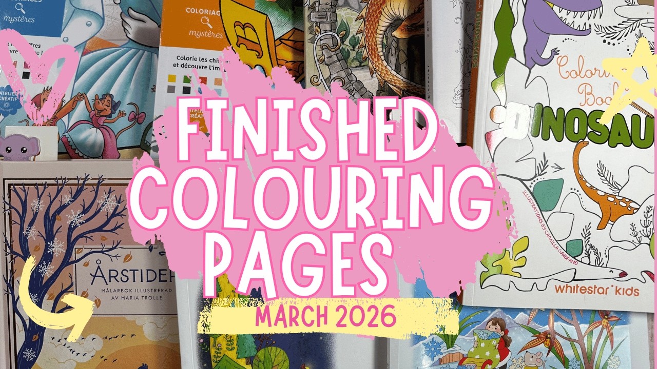 Finished Adult Colouring Pages, March 2026   | Adult Coloring
