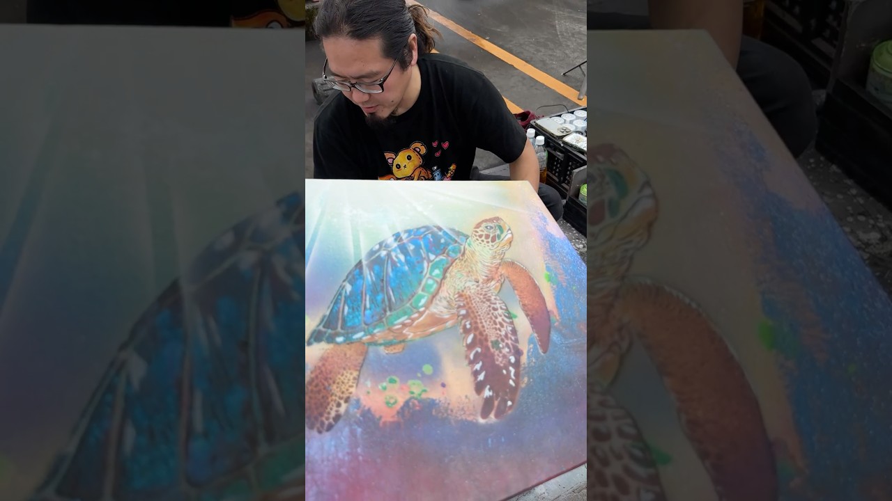 I asked him to upgrade this canvas.#スプレーアートエデン#スプレーアート