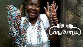 preview picture of video 'awamu video - Sarah shows you how she make recycled paper beads.mov'