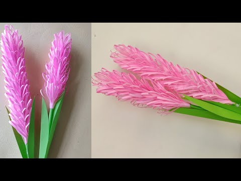 paper flower stick!!!how to make lavender paper flower/making paper flowers