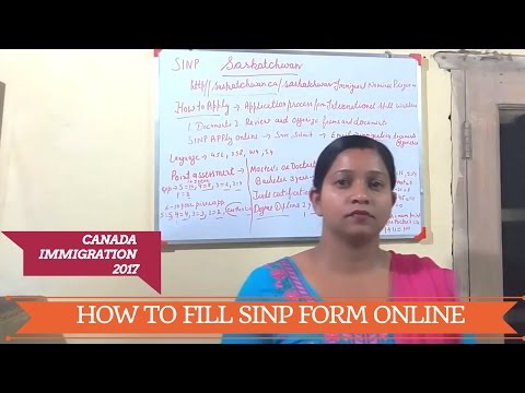 How to fill out SINP Application Form Online at Home ?  PART 2 Video