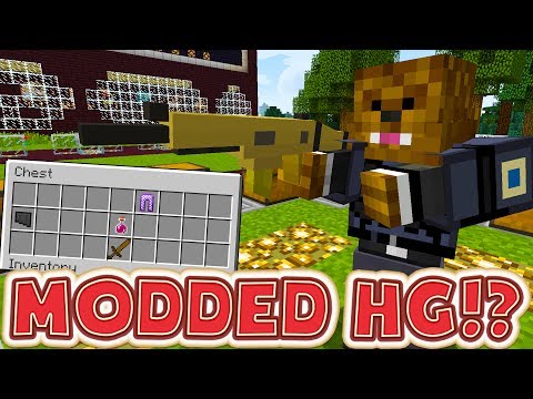 MINECRAFT OVERPOWERED WEAPONS MODDED HUNGER GAMES - MINECRAFT MOD CHALLENGE #2 | JeromeASF