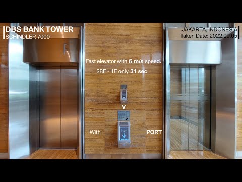 Fast Schindler 7000 Traction Elevators with PORT at DBS Tower, Jakarta