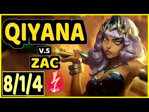 KIREI (QIYANA) vs ZAC - 8/1/4 KDA JUNGLE CHALLENGER GAMEPLAY - EUW
