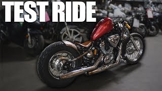 Honda Shadow Bobber Build - TEST RIDE! | Ep. 4