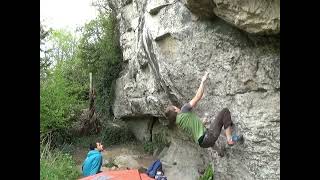 Video thumbnail of Tight Speed, 8A. Roche Abbey