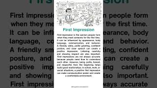 First Impression — How to Make a Great First Impression #english #facts