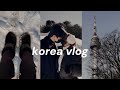 winter in seoul korea - december ❅ first snow! | aesthetic couple vlog (part I)
