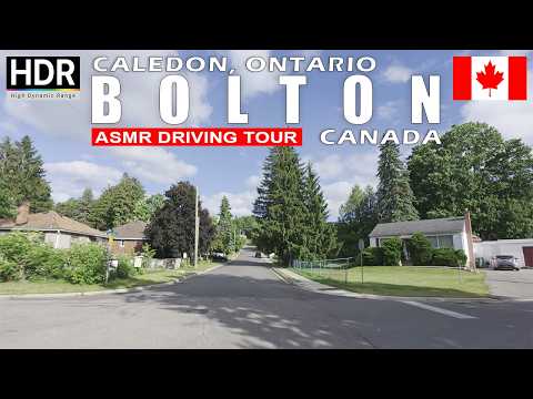 Driving BOLTON, Caledon, Ontario, Part 1 | ASMR 4K Driving Tour on Queen Street & Local Roads