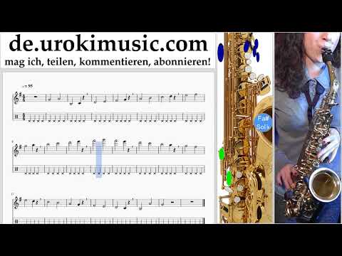 Saxophonunterricht Tenor Carlos Vives, Sebastian Yatra - Robarte un Beso Noten Lernen Teil#1 um-i995