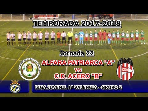 T17-18_Jornada 22_1ª Juvenil Valencia_G-2_Alfara Patriarca A (1-4) Acero B