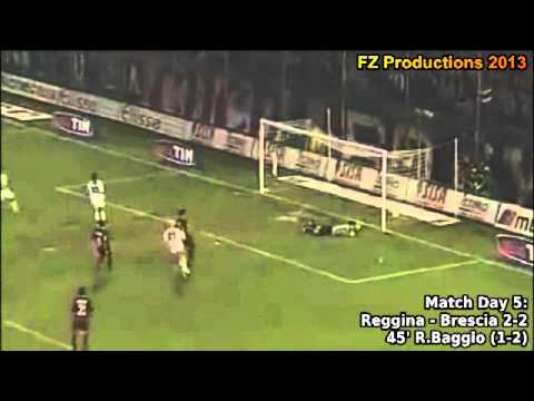 Serie A 2002-2003, day 5 Reggina - Brescia 2-2 (R.Baggio goal)