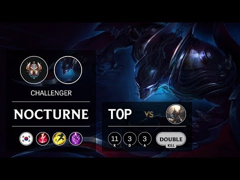 Nocturne Top vs Pantheon - KR Challenger Patch 9.22