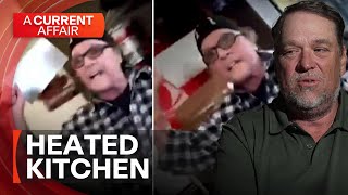 Download lagu Pizza shop owner caught charging at young worker and dad | A Current Affair mp3