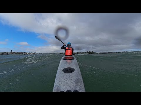 Paddling with the wing foilers !  Epic V7 surfski 2/4