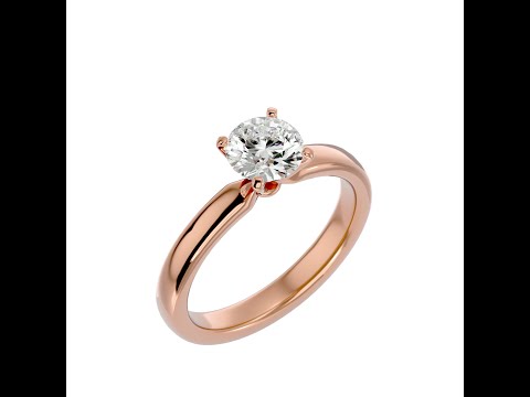 Inel de logodna Stylish Briliant Aur Roz 18k Genuine Diamond - Serena