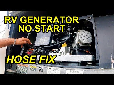 RV Generator Won't Start - Fix Fuel Hose Line - Onan Marquis Platinum 5500