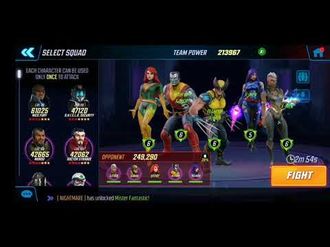AW Offense - 213k Xmen vs 240k Xmen - Marvel Strike Force