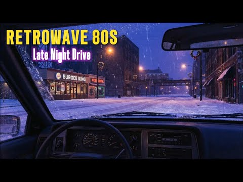 Synthwave Night Drive • Passing Burger King Downtown • 80s Retro Music