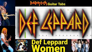 Women - Def Leppard - Guitar + Bass TABS Lesson