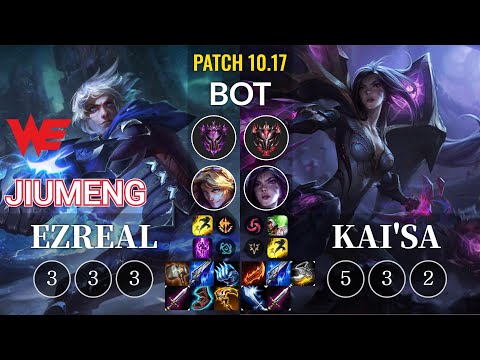 WE Jiumeng Ezreal vs Kai'Sa Bot - KR Patch 10.17
