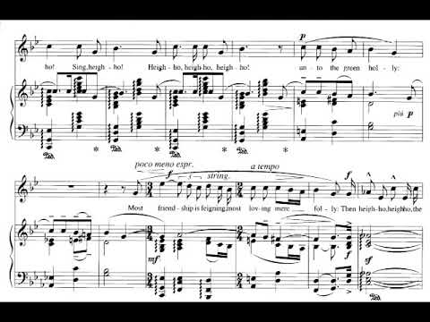 Erich Wolfgang Korngold - Four Shakespeare Songs for Voice and Piano, Op. 31 (1937-41) [Score-Video]