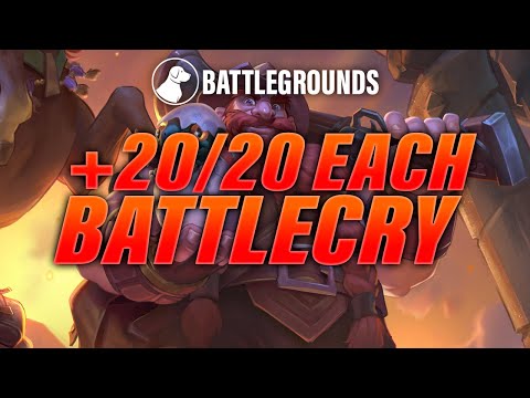+20/20 For Each Battlecry | Dogdog Hearthstone Battlegrounds