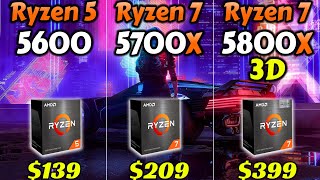 R5 5600 vs R7 5700X vs R7 5800X3D - RTX 3080 and RTX 3060 Benchmarks