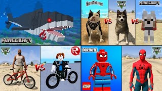 GTA 5 VS FORTNITE VS MINECRAFT VS ROBLOX VS BEAMNG - BEST OF MODS EVER!