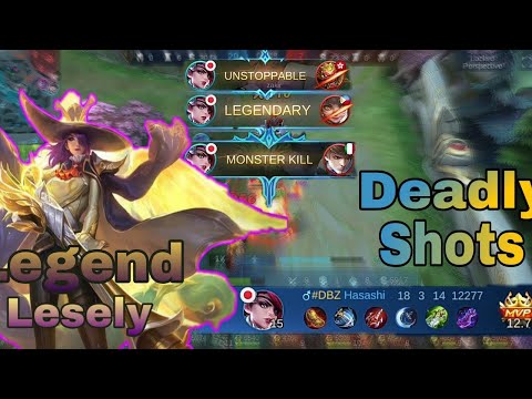 Lesley late game monster 18 kills deadly shots | Mobile Legend's