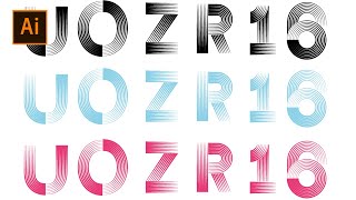 [일러스트레이터 강좌] 텍스트 라인 효과