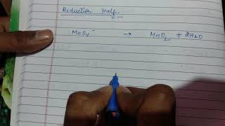 Half reaction method class 11 CBSE redox reaction