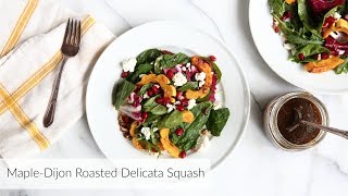 How to Make Roasted Delicata Squash | maple roasted delicata squash salad