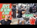 JOYS OF BEING A DAD | LEG WORKOUT | VLOGMAS DAY 2