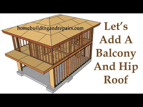 How To Build Two Car Garage With Apartment, Balcony And Hip Roof - Building Education Series Part 10