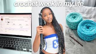 a productive crochet week in my life ✨ | filming, orders, yarn shopping