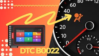 Codigo DTC B0022-0D problema en el circuito de resistencia del pretensor del cinturón del pasajero.