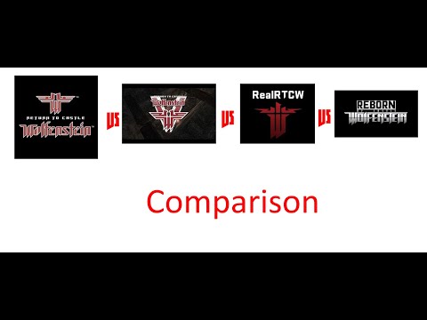 Original RtCW vs Graphic Enhancer Mods Comparison (RealRtCW, Venom, Reborn RtCW, Normal RtCW)