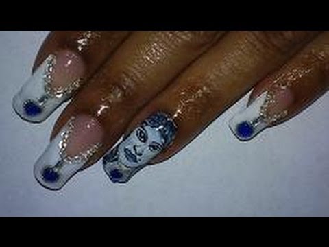 NOTW: "Heart of the Ocean" Inspired French Manicure Nail Art Design (Titanic)