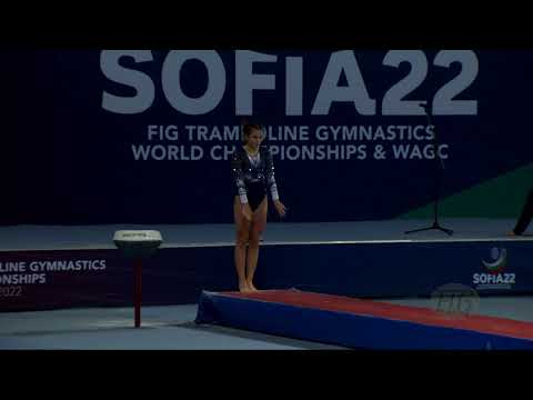 EFRAIMOGLOU Alexandra (GRE) W - 2022 Trampoline Worlds, Sofia (BUL) - Q Tumbling Exercise 2
