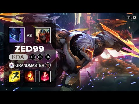 ZED99 Zed Mid vs Noctune - KR Challenger Patch 11.13