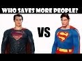 Which Superman saves more people? 