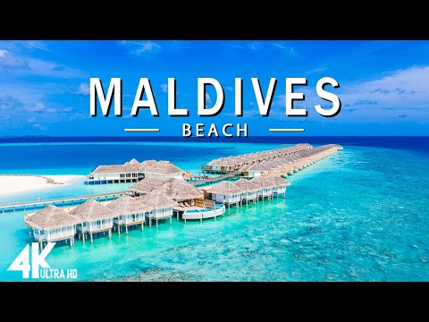 FLYING OVER MALDIVES (4K UHD) - Relaxing Music Along With Beautiful Nature Videos - 4K Video HD