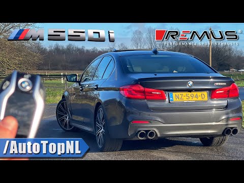 BMW M550i xDrive LOUD *REMUS EXHAUST* Review on AUTOBAHN [NO SPEED LIMIT] by AutoTopNL