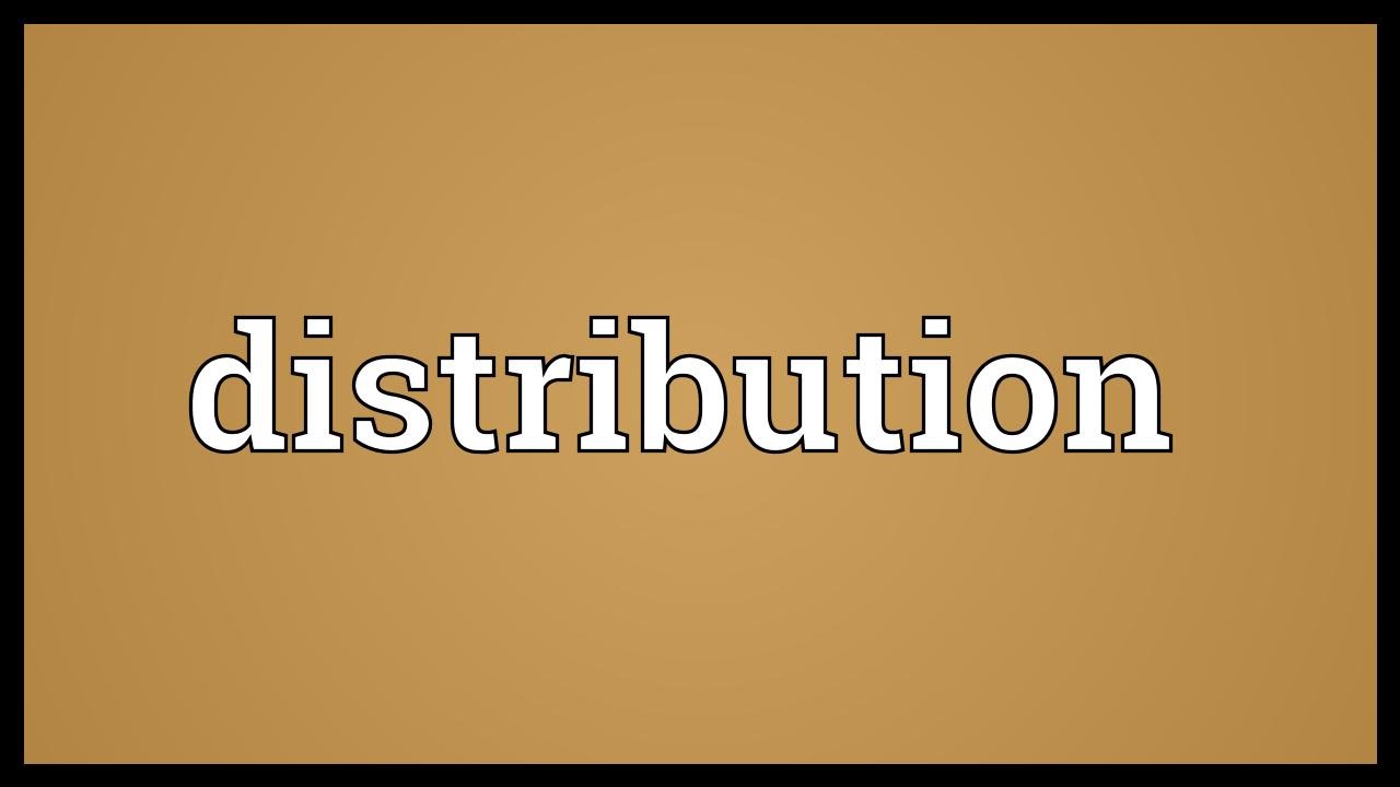 Distribution Meaning