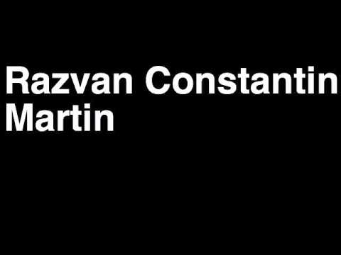 How to Pronounce Razvan Constantin Martin Romania Bronze Medal Weightlifting London 2012 Olympics