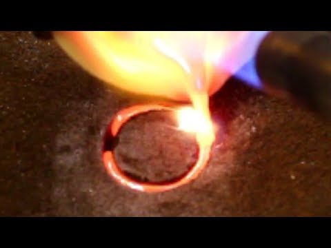 CASTING A SILVER RING (open sand casting)