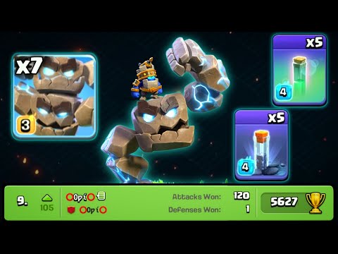 After Balance Change Update |  x7 meteor Golem With Rc Charge Is Crazy Strategy In Clash of Clans