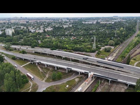 ŁÓDŹ Z LOTU PTAKA 🦅 Wiadukt Dąbrowskiego po modernizacji